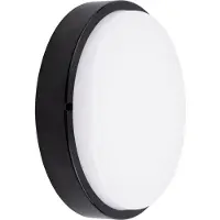 LEDVION - LED Bulkhead Plafonddlamp Badkamer Zwart Ø28 (Rond - 20W - CCT - IP65)