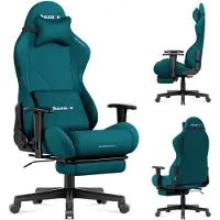 Huzaro Force 5.7 Gaming Stoel - ergonomische gamingstoel met verstelbare functies - veloursstof - Blauwgroen