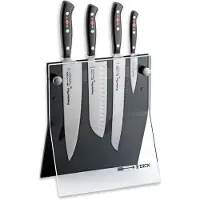 F. Dick Keukenmessen (set) PREMIER PLUS met houder, 4-delig, zwart, roestvrij staal,