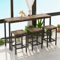 MODFU Vierkante eettafel 80x80 cm met metalen poten – Compact design voor keuken en eetkamer – MDF en metaal – Zwart/Wit 80x80x76 cm