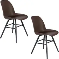 Zuiver eetkamerstoel Albert Coffee (set van 2)