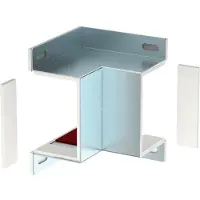 OBO BSKM-IE 0711 Binnenbocht voor wand- en plafondmontage, 70x110, verpakking met 1 stuk, artikelnummer 7216340
