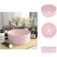 vidaXL Luxe Wasbak - Luxe Wasbakken - Keramische Wastafel - Keramische Wastafels - Wastafel rond 40x15 cm keramiek matroze