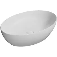 GSI Pura Keramische opbouwwastafel 60x42cm, mat wit