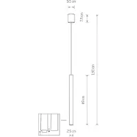 Lyora Smalle hanglamp Laser 490 Roodkoper
