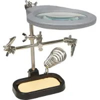 McPower Derde handje - Vergrootglas met LED lamp - Soldeerbout houder met reiniger
