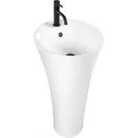 REA Agnes Wastafelzuil - 45.5 x 44.5 x 87 cm - Glans Wit