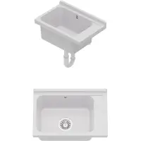 QLS Afvoerbak, wasbak, spoelbak, bak, kamer, tuin, wasruimte, werkplaats, 10870