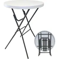 TRUTZHOLM Bartafel 80 cm opvouwbare witte feesttafel