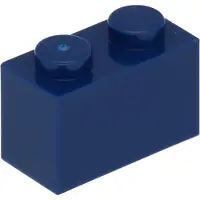 LEGO : 100 stuks steen 1x2 in de kleur 'donkerblauw'