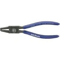 SW-Stahl 41402SB Borgringtang 175 mm, gebogen, binnen I Borgringtang voor binnenborgringen volgens DIN-norm 5256 I Montagetang met dompelcoating I in blisterverpakking