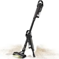 TurboTronic Accustofzuiger - IQ9 - draadloze 2-in-1 steelstofzuiger & kruimeldief, 10 kPa zuigkracht, tot 35 min gebruiksduur, zakloos, LED-vloerborstel Zwart