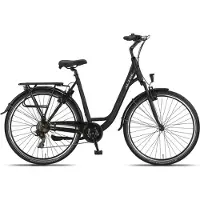 Altec Damesfiets Verona 28 Inch 56 cm Dames 7V V-Brakes Matzwart