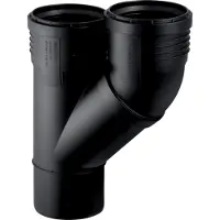Geberit Sanitair installatiemateriaal, Vertriebs GmbH Geberit Silent-PP parallelle aftakking 45 graden, met aansluitingen DN100/100