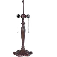 Clayre & Eef Lampenvoet voor tafellamp, Tiffany-stijl, bruin, kunststof, Ø 23x62 cm