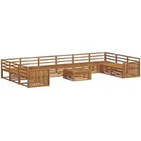 vidaXL Sofa-Sets 11 pcs Naturel Massief Acacia Hout