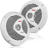 Pyle Marine Luidsprekers - 2-Wege Waterdichte en Weerbestendige Speakers- 100 Watt – Maritieme Luidsprekers- Buitenluidsprekers- 1 Paar – Wit