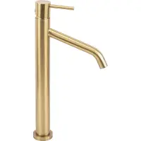 REA Wastafelkraan Level Gold Brush High