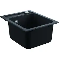 GROHE K700 composiet spoelbak - 40cm - Inbouw - Met overloop en automatische afvoer - Granite Black