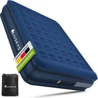 Juskys Luchtbed Zelfopblaasbaar - Blauw - 197 x 154 x 45 cm - Incl. Opbergtas