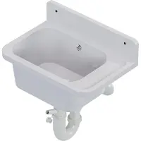 QLS Afvoerbak, wasbak, spoelbak, wasbak buiten, tuin, garage, werkplaats, 10666