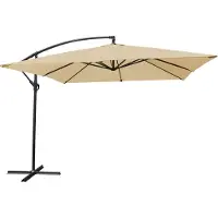 Happy Garden Offset zonnescherm MOLOKAI vierkant 2,7x2,7m beige
