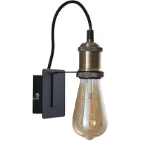 LINDBY Wandlamp Aurella, dimbaar, brons / oud-messing, Woon-/ Eetkamer, metaal, Antiek, wandlamp