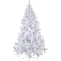 Best Season kerstboom "Quebec" met metalen voet, ongeveer 210 x 130 cm, kleur: wit, ongeveer 1054 takken, artikelnummer: 607-70
