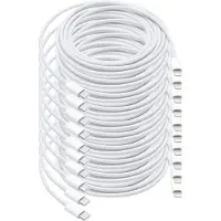MMOBIEL 10 Stuks USB – C naar 8 Pin Lightning Kabel - 1 meter