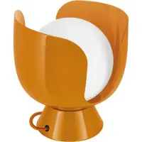 Osram Decor Corolle tafellamp, E14, metaal en glas, stoffen kabel, verwisselbare lampen, retro-stijl, oranje