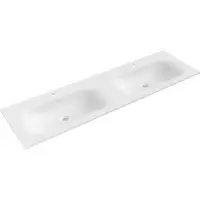 Mexen Vela ingebouwde dubbele wastafel 161 x 46,5 cm, wit mat - 25231601D