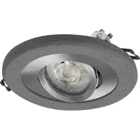 Osram Concrete LED Spot GU10 Dark 4.5W Satijnnikkel, Betonlook, Aluminium, Unieke Materiaalcombinatie, Set van 3