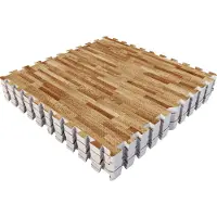 Gorilla Sports Sportschool Vloer Beschermingsmatten (8 stuks, totaal 2,88 m2) Lichte houtkleur