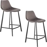 Dutchbone Franky Velvet Counter barkruk (set van 2)