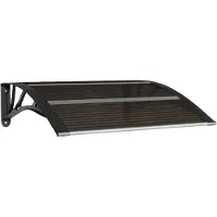 Syfax Deurluifel Zwart 80x75 cm Polycarbonaat