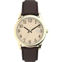 Membeli Cambridge Heren Horloge - 38mm Crème/Bruin- Horloges voor Mannen