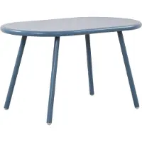 CLP Velva Salontafel - Ovaal - Loungetafel - voor buiten en binnen - Weerbestendige en UV-bestendige tuintafel - Bijzettafel voor buit blauw