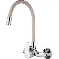 Invena BADLAND Keukenmengkraan VERSO: Keukenmengkraan met flexibele uitloop, beige kleur