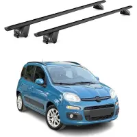 Omac Bagagedrager voor Fiat Panda III (2012-2025), aluminium, zwart, 2-delig, met ABE-certificaat