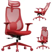 Sense7 MOYO - Bureaustoel - Verstelbare hoogte - Gamingstoel - 3D-armsteunen - Verstelbare hoofdsteun - Ergonomische Kantelbare Rugleuning - Rood
