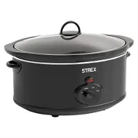 Strex Slowcooker 3.5L - 3 Warmtestanden - Keramische Binnenpan - Zwart