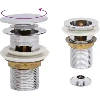 Syfax Afvoer pop-up met overloop 6,4x6,4x9,1 cm chroomkleurig