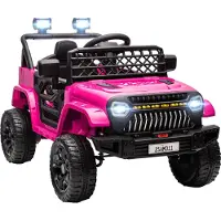 AIYAPLAY Kinderen Off-road Speelgoedtruck-Metaal, kunststof-95L x 62,5B x 65H cm-Roze