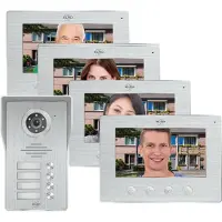 Elro DV4000IP4 Wifi IP Video Deur Intercom – 4 appartementen - 1080P Full HD Camera met nachtzicht – 4-draads kabel – 16 Beltonen