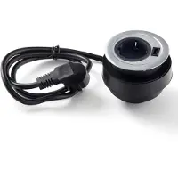 Sotech inbouwstopcontact (1 x USB-aansluiting / 1 x veiligheidsstopcontact) rond Ø 85 mm look geborsteld roestvrij staal dubbele contactdoos incl. aansluitsnoer met stekker voor werkbladen