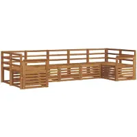 vidaXL Buiten bank set 7 st Naturel