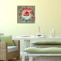 Opviq , Msk- HMA3173, Bunt, Wandklokken, 40 x 40 cm, 100% MDF (dikte: 5 mm)