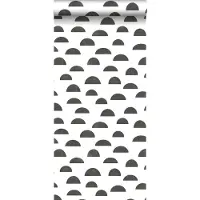 ESTAhome behang grafisch motief zwart wit - 53 cm x 10.05 m - 139067