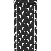 ESTAhome behang giraffen zwart wit - 53 cm x 10.05 m - 139062