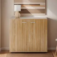 CARO-Möbel Commode CHICAGO met 2 deuren in Sonoma-eik